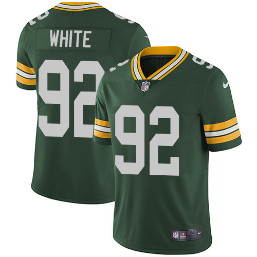Nike Packers #92 Reggie White Green Team Color Men's Stitched NFL Vapor Untouchable Limited Jersey - Click Image to Close